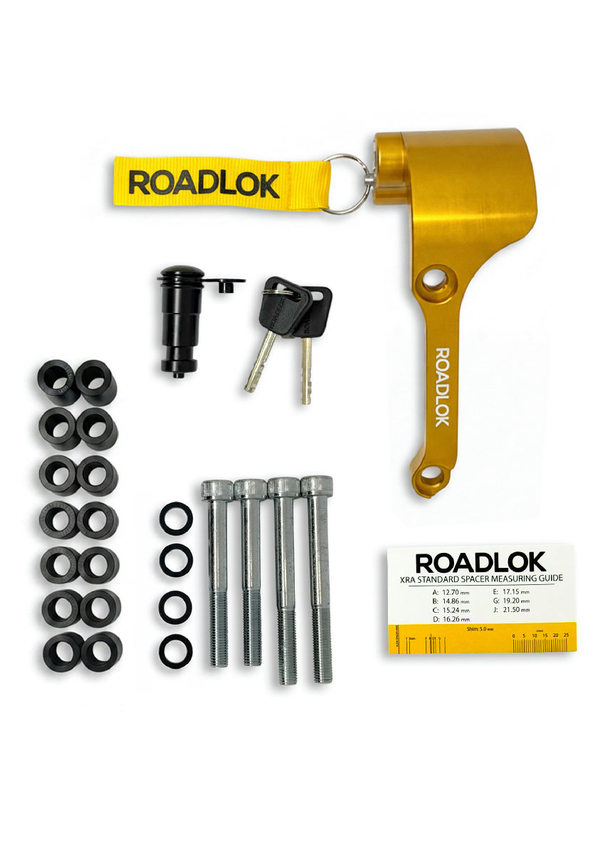 RoadLok XRA Eurosport 100 mm, prawa — złoty
